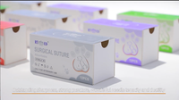 Sutures chirurgicales médicales vétérinaires de haute qualité RTMED en nylon/PGA//PGLA/PDO, vente chaude, fil médical avec aiguille