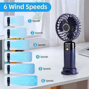 Handheld Mini Portable <b>Fan</b> Hand Folding <b>Fan</b> Usb Rechargeable Personal Cute <b>Small</b> Pocket <b>Fan</b> With Power - Product Image 3