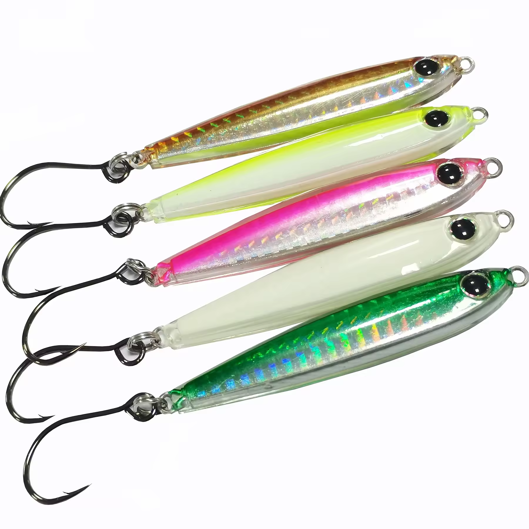 DETHN [4 Pièces] Lent Leurres Jigging en Métal 60G 80G 100G Grand Gabarit en Métal Leurre