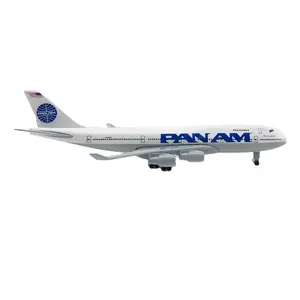 Nuevo 20cm aleación Metal EE. UU. Air Pan American World Airways PAN AM Boeing 747 B747 modelo de avión fundido a presión