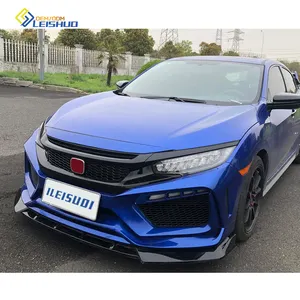 Leishuo Front Rear Bumper Grille Front Lip Car Bumper RS Robot Body Kit For Honda Civic 2016 2017 2018 2020
