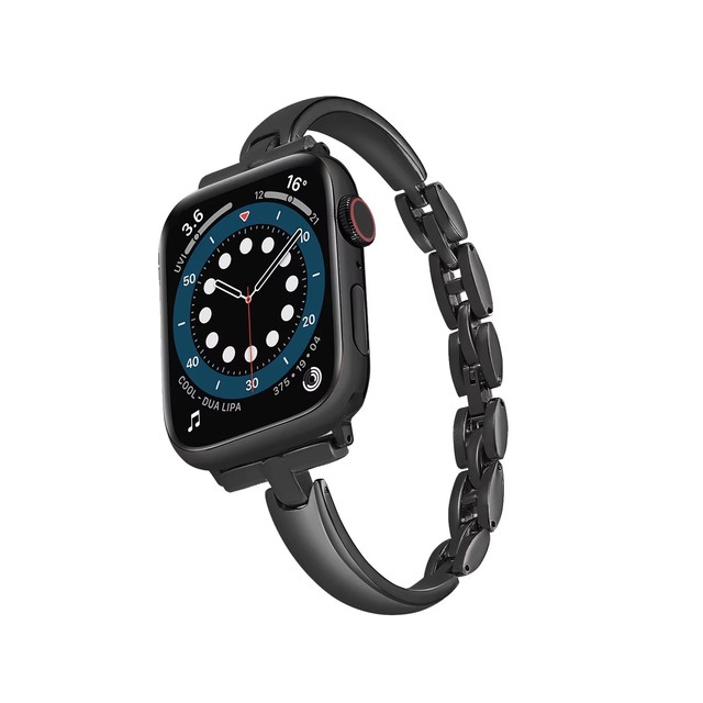 Fashion Woman Watch band iWatch Series 9 8 7 6 5 4 3 2 Watchstrap Metal Watch Band Strap For Apple Watch 44mm 40mm 38mm 42mm