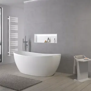 大尺寸固体表面浴室浸泡浴缸人造石亚克力浴缸树脂独立式浴缸