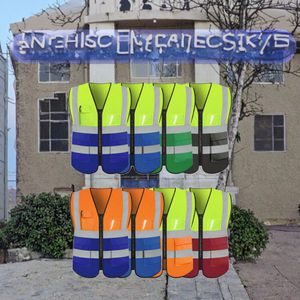 Chaleco de Seguridad Reflectante de Alta Visibilidad Clase 1 con Luces LED, Bolsillos con Cremallera, Logotipo Personalizable, Construcción de Malla de Poliéster, Impermeable - Product Image 2