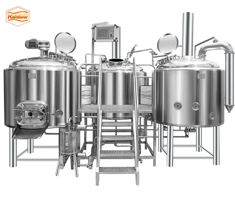 Sistema di microbirrificio 7 BBL di alta qualità con cerchi riscaldamento mash tun in vendita, prezzo cinese della macchina per birrificio 7bbl