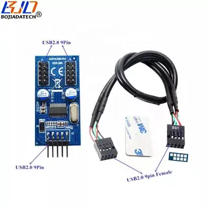 Anakart 9Pin başlık 1 çift 2 USB2.0 9Pin erkek Hub adaptörü kart uzatma kablosu ile 30CM