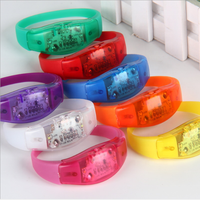 Bracelet LED en silicone activé par le son Longstargift, clignotant, pour concerts, fêtes, interaction avec la foule, événements