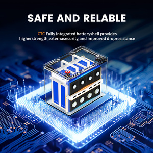 ESG US Stock LiFePo4 Bateria 12.8V/25.6V 100Ah 200AH Smart BMS 6000 Ciclos Bateria de Lítio Recarregável ABS Caso - Product Image 6