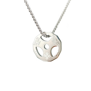 BOYI, collar de perlas de acero inoxidable para <span class=keywords><strong>hombre</strong></span> con <span class=keywords><strong>cadena</strong></span> de eslabones, nuevo diseño de placa con mancuernas, venta al por mayor - Product Image 2