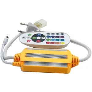 2023 controlador de pared remoto RF de alto brillo estilo caliente tira de luz LED cinta impermeable RGB 220V tira de LED atenuador