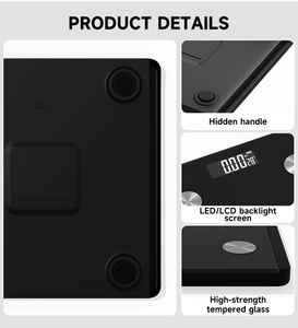 인기 제품 실내 무선 6MM 강화유리 스케일 180KG LED 디지털 디스플레이 스마트 체중계 체지방 측정기 욕실용 - Product Image 3