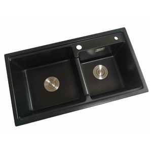 <span class=keywords><strong>Lavello</strong></span> rettangolare in pietra di granito nero con <span class=keywords><strong>lavello</strong></span> in granito composito di alta qualità - Product Image 1