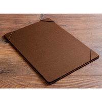 Housse de menu en cuir PU brun foncé pour hôtel, bar à café, restaurant, couverture de menu en cuir épais, ensemble de dossiers A4 en cuir