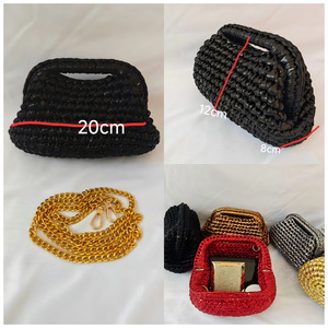 Borsa a Tracolla in Poliestere di Lusso Fatta a Mano con Colore Metallizzato, <span class=keywords><strong>Pochette</strong></span> da Sera per <span class=keywords><strong>Donna</strong></span> con Catena - Product Image 2