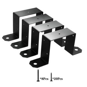 Soporte de Fijación para Columnas de Muebles de Exterior Modernos de 4x4 Pulgadas, de Aleación de Zinc Resistente, Correas Metálicas en Forma de U, Cierre Suave y Ajustable - Product Image 3