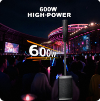 Système de sonorisation colonne active 600W RMS DSP Classe D en plastique, alimenté, pour concerts en extérieur, événements religieux - Fournisseur d'usine