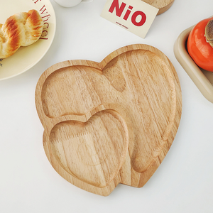 Bandeja de Madera Dividida en Dos Partes con Forma de Corazón, Bandeja de Madera Natural para Desayuno y Aperitivos, Bandeja con Logotipo Personalizado, Bandeja de Regalo para San Valentín, Venta al por Mayor - Product Image 3