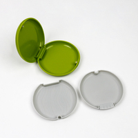LOGO personnalisé magnétique petite boîte de rangement pour aligneurs dentaires en miroir étui de retenue rond boîtes magnétiques orthodontiques colorées