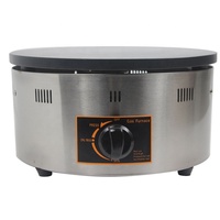 Machine de crêpière à gaz antiadhésive à tête unique à température réglable automatique commerciale