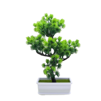 Künstlicher Topfbaum Bonsai-Pflanze Blumen Grünzeug für Garten-Ornamente Heim Tisch Büro Laden Dekoration