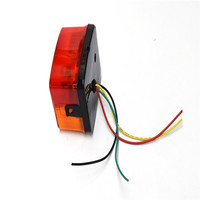 Ensemble de lampes de remorque 12V, lampe de camion ambre rouge Kit de lumière de remorque feu arrière de remorque