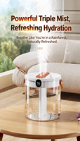 Humidificateur ultrasonique portable à double pulvérisation USB 5V, 10H continu, 20H intermittent, lumière LED nocturne, ultra-silencieux, pour voiture et hôtel