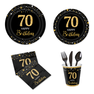 70 °. irthday. Lates y ap. apkins erves. 24. 70 °. irthday. ecoraciones <span class=keywords><strong>para</strong></span> hombres y mujeres, UPS, Nives, orks, poons. 168 Uds. - Product Image 3