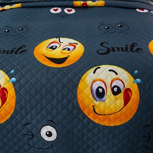 أحدث أغطية مفرش سرير مبتسمة بتصميم كرتوني لطيف مبطنة بالموجات فوق الصوتية مناسبة لجميع فصول السنة هدية رائعة للجميع - Product Image 4