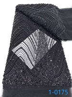 Travail manuel indonésie corée dubaï strass cristal mariée violet Sequin luxe brodé robe de soirée 3d perlé dentelle tissu