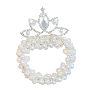 Couronne populaire pour enfants, anneau de cheveux élégant en perles, pour petite fille, n'abîme pas les cheveux, tridimensionnel - Product Image 5