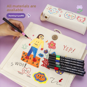Marcadores de <span class=keywords><strong>tela</strong></span> personalizados permanentes <span class=keywords><strong>para</strong></span> ropa, rotuladores de pintura de <span class=keywords><strong>tela</strong></span> de 30 colores, marcadores de pintura impermeables <span class=keywords><strong>para</strong></span> camisetas, zapatos de lona, bolsa - Product Image 3