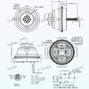 Personalizzabile modulo <span class=keywords><strong>Joystick</strong></span> K-Silver TMR Hot-Swap 60gf forza di attivazione levetta regolabile a basso consumo analogico/digitale - Product Image 5