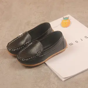 广州批发童鞋男童儿童船鞋真皮儿童休闲鞋