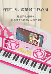 Jouet éducatif pour la petite enfance Bureau d'apprentissage musical pour piano électrique avec microphone - Product Image 4