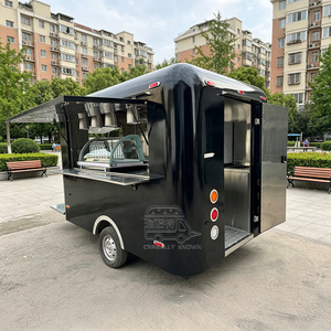 Chariot de nourriture mobile entièrement équipé en acier inoxydable, personnalisable, pour café et crème glacée - Product Image 1