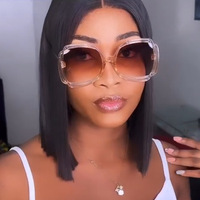 Lunettes de soleil pour femmes à monture large et ajourée, style 2026, nouveau style personnalisé, style street snap, UV400, monture intégrale