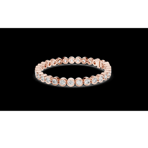 Bracelet tennis en diamant de laboratoire serti de sertis en argent, en or 14K ou 18K, bijoux fins élégants et luxueux pour femmes, au design intemporel - Product Image 3