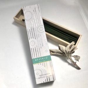 Juego de regalo de purificación de sala de meditación limpieza espacial Base de sándalo Natural incienso de palo largo de salvia blanca japonesa - Product Image 4