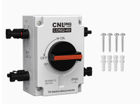 Interrupteur isolateur CC photovoltaïque certifié TUV 1200V 32A 4P, coupe-circuit solaire extérieur étanche IP66 pour systèmes photovoltaïques