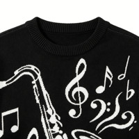 Pull en laine jacquard à motif graphique personnalisé OEM, pull de luxe pour homme, pull de marque de créateur