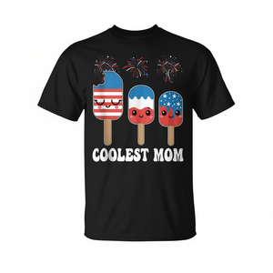 เสื้อยืดโปรโมชั่นลายธงชาติอเมริกาสำหรับวันแม่ คูล แม่สุดเท่ ฉลองวันชาติอเมริกา 4 กรกฎาคม ด้วยเสื้อกล้ามลายไอศกรีม - Product Image 3