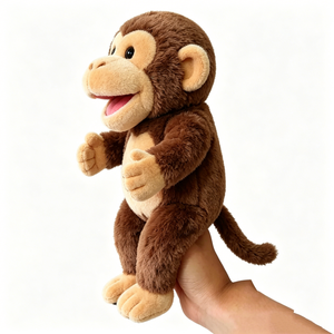 Personaliza tu peluche de mono, lindo mono marrón sonriente, suave peluche de mono para regalar a los niños - Product Image 1