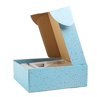 Boîte cadeau surprise pour gâteau personnalisée, boîte à gâteau explosive en carton ondulé pour fête d'anniversaire, emballage cadeau surprise pour les fêtes
