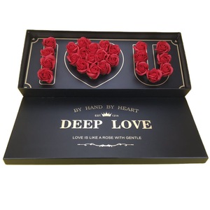 Caja de cartón de lujo con logotipo personalizado, embalaje de regalo romántico con rosas florales para el Día de San Valentín - Product Image 4