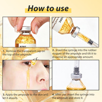 Ampoule faciale éclatante rose PDRN Niacinamide Vitamine, Sérum anti-âge à l'acide kojique et au curcuma, Ampoule faciale éclatante Niacinamide