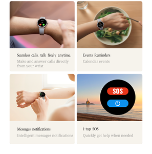 Montre Connectée GTR4 pour Femme, Montre Intelligente Ronde avec Capacités IA, Montre de Sport, Bracelet Cardiofréquencemètre et Oxymètre - Product Image 6