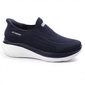 Zapatillas Deportivas de Estilo Casual para Hombre, con Punta Redonda Ancha, Personalizadas en Blanco y Negro, Tejidas, Transpirables, Sin Cordones, para Caminar y Correr - Product Image 3
