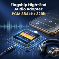 USB Tip C 3.5MM Ses Adaptörü Hifi Ses Kulaklık Amplifikatörü DC Dizüstü Bilgisayar için PCM 32bit 384khz OLED Ekran Özel EQ Filtreleri