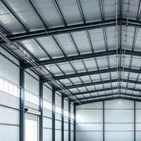 Atelier en structure métallique Q235B Q355B, bâtiment d'entrepôt industriel à ossature métallique durable