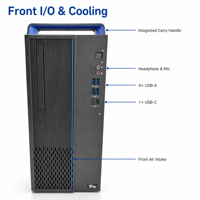 Desktop Xinchuang Zhaoxin KX-U6780A 8-Core 2.7GHz | 16GB | SSD NVMe 512GB | Grafis Terintegrasi | Kotak 8L | LAN Gigabit + Layar 23,8 Inci